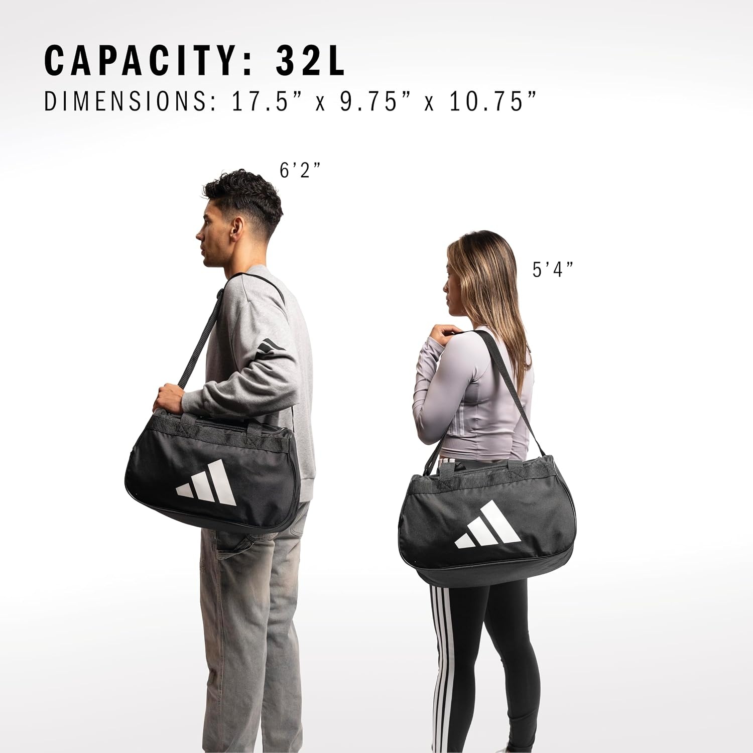 image:imageadidas Power Gym Bag Lightweight Small Duffel Blush PinkWhiteHalo Silver Grey OSFATeam Dark GreyWhiteBlack