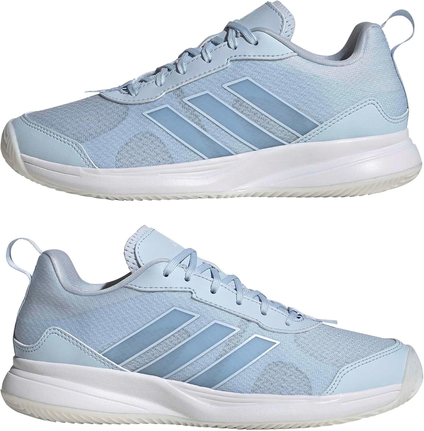 image:imageadidas Womens Avaflash Low Tennis Sneakers Shoes WhiteCrystal SkyCrystal SkyWhite