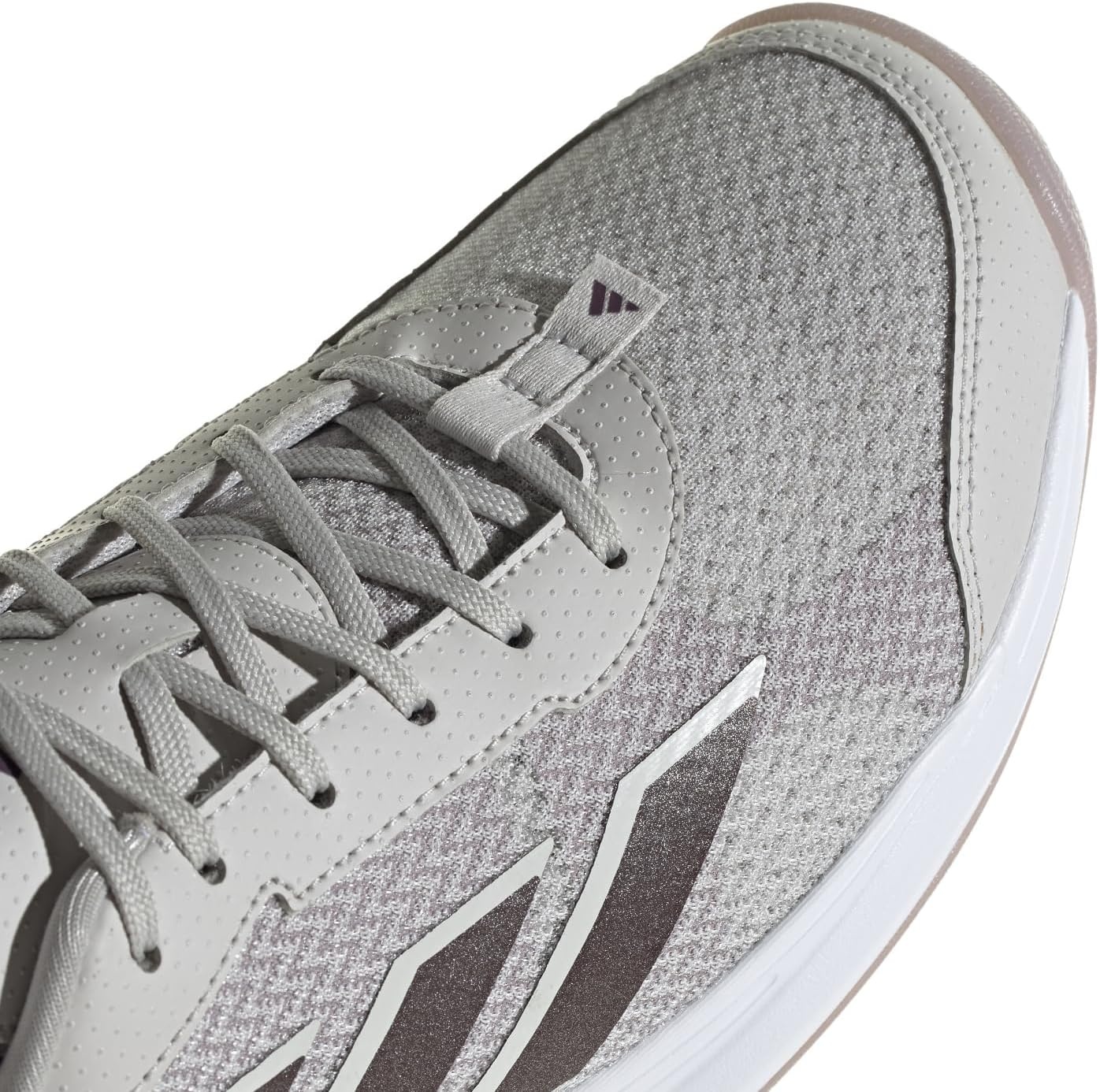 image:imageadidas Womens Avaflash Low Tennis Sneakers Shoes WhiteGreyAurora MetallicPreloved Fig