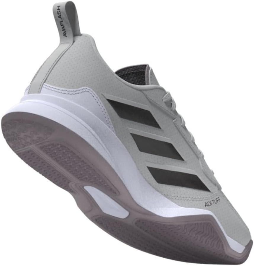 image:imageadidas Womens Avaflash Low Tennis Sneakers Shoes WhiteGreyAurora MetallicPreloved Fig