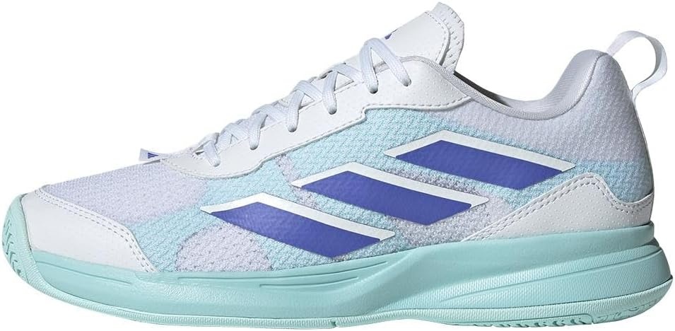 image:imageadidas Womens Avaflash Low Tennis Sneakers Shoes WhiteWhiteCobalt BlueSemi Flash Aqua