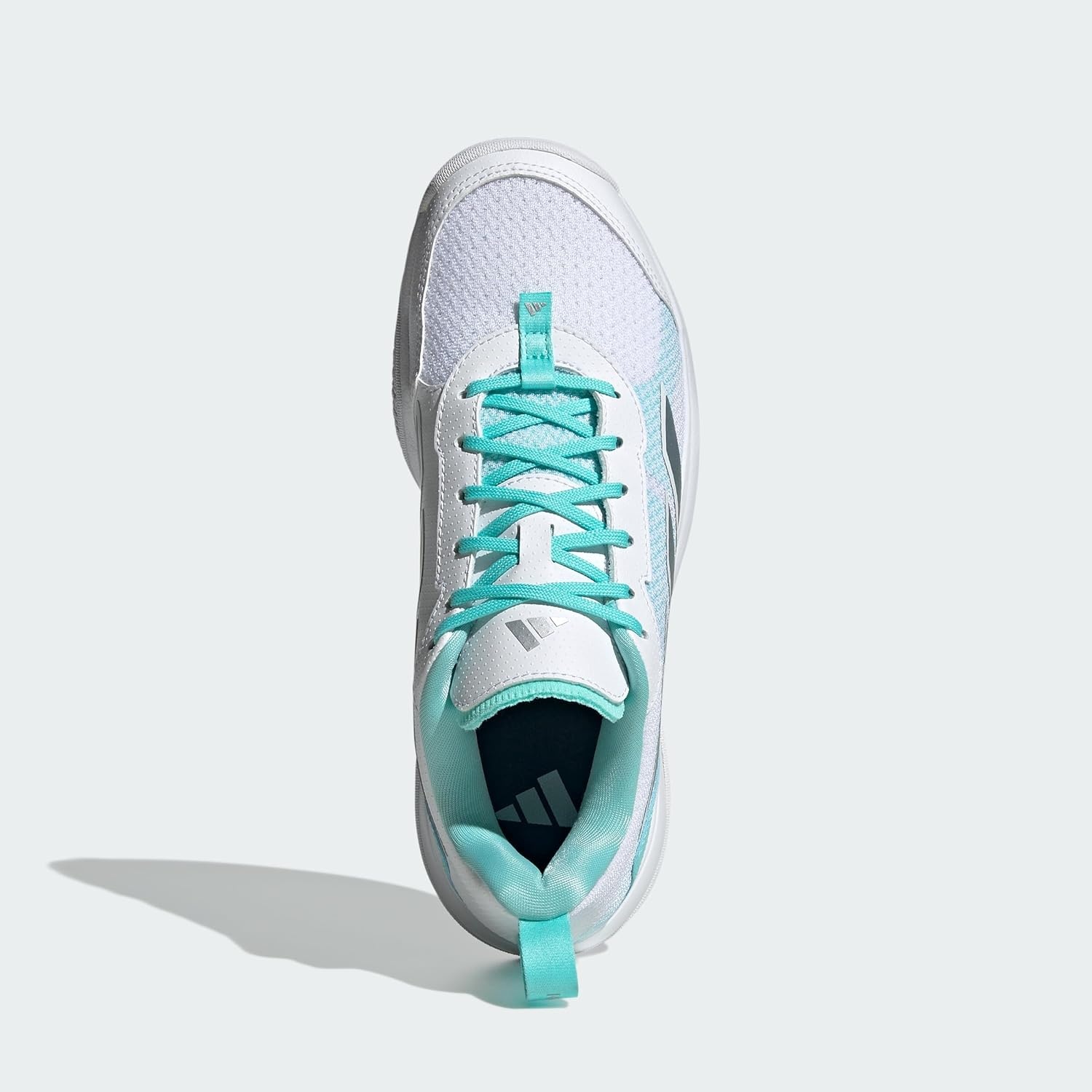 image:imageadidas Womens Avaflash Low Tennis Sneakers Shoes WhiteWhiteSilver MetallicFlash Aqua