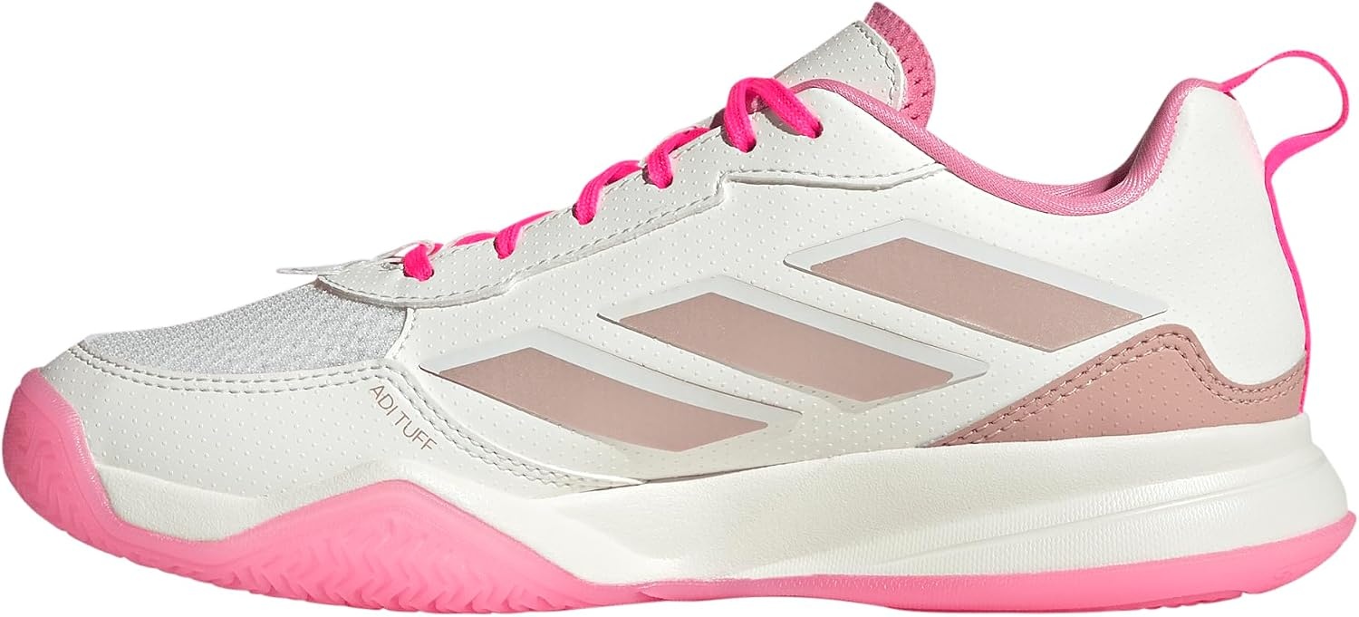 image:imageadidas Womens Avaflash Low Tennis Sneakers Shoes WhiteWhiteSilver MetallicLucid Pink