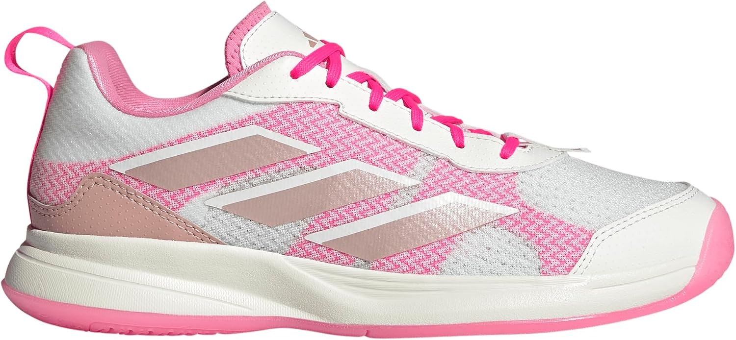 image:imageadidas Womens Avaflash Low Tennis Sneakers Shoes WhiteWhiteSilver MetallicLucid Pink