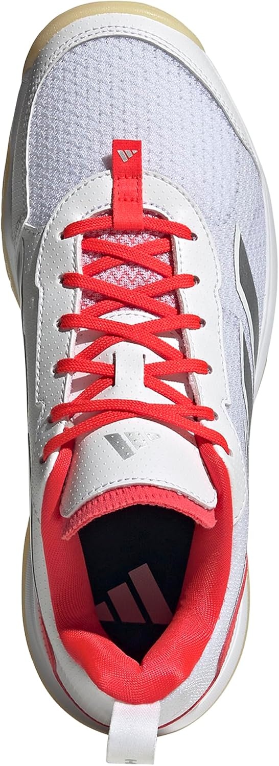 image:imageadidas Womens Avaflash Low Tennis Sneakers Shoes WhiteWhiteSilver MetallicLucid Red