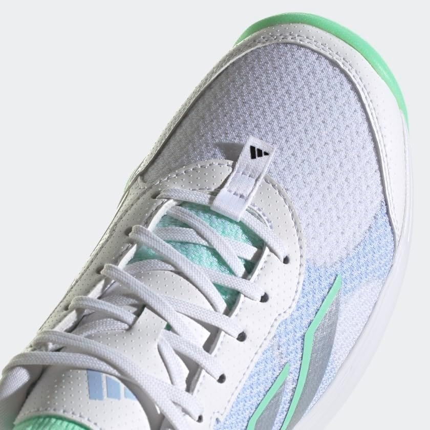 image:imageadidas Womens Avaflash Low Tennis Sneakers Shoes WhiteWhiteSilver MetallicPulse Mint