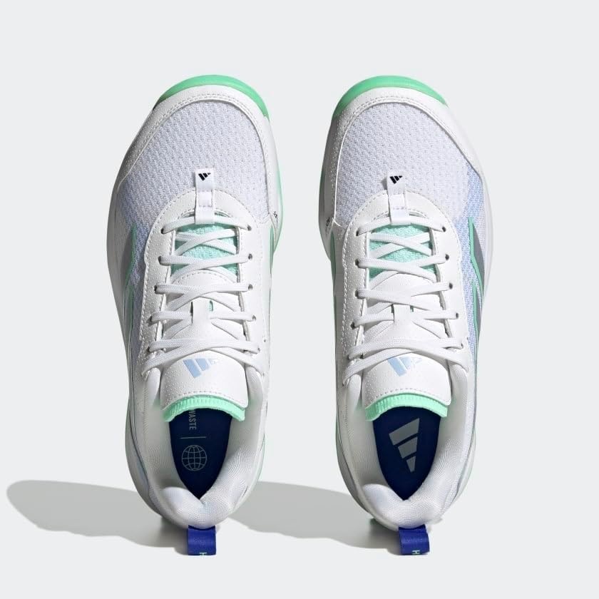 image:imageadidas Womens Avaflash Low Tennis Sneakers Shoes WhiteWhiteSilver MetallicPulse Mint