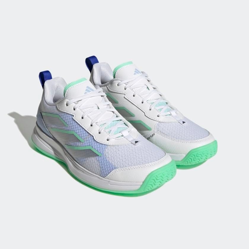 image:imageadidas Womens Avaflash Low Tennis Sneakers Shoes WhiteWhiteSilver MetallicPulse Mint