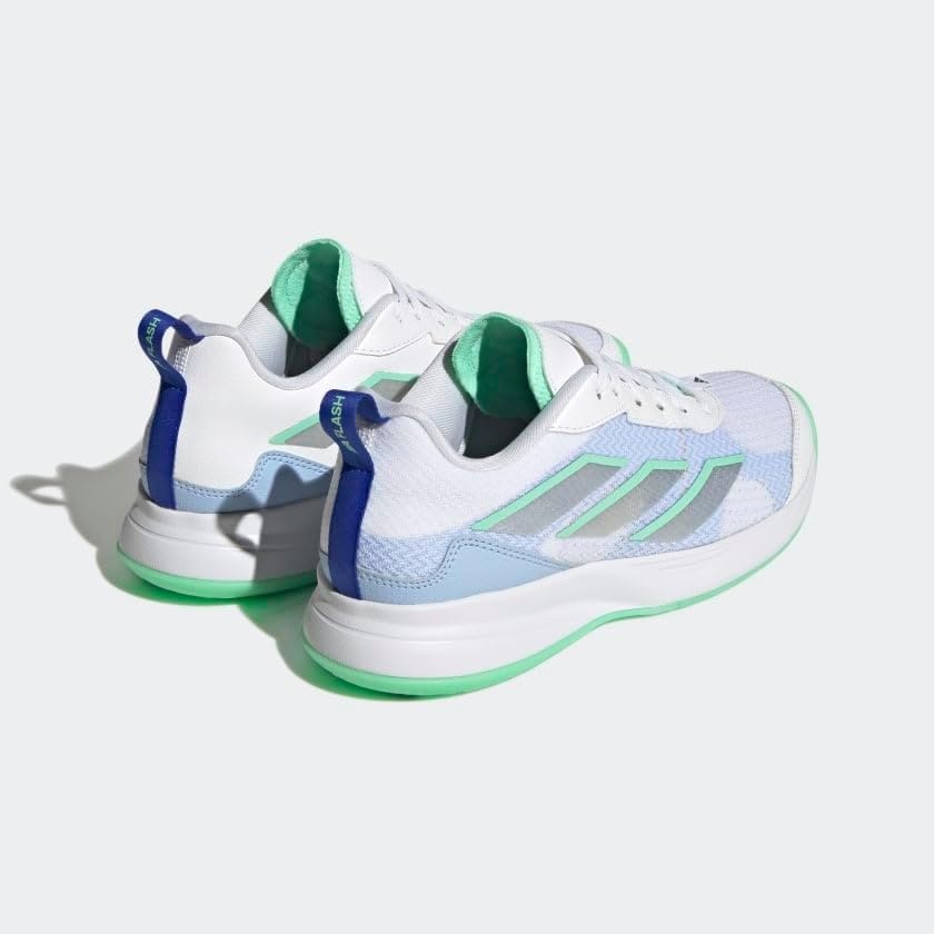 image:imageadidas Womens Avaflash Low Tennis Sneakers Shoes WhiteWhiteSilver MetallicPulse Mint