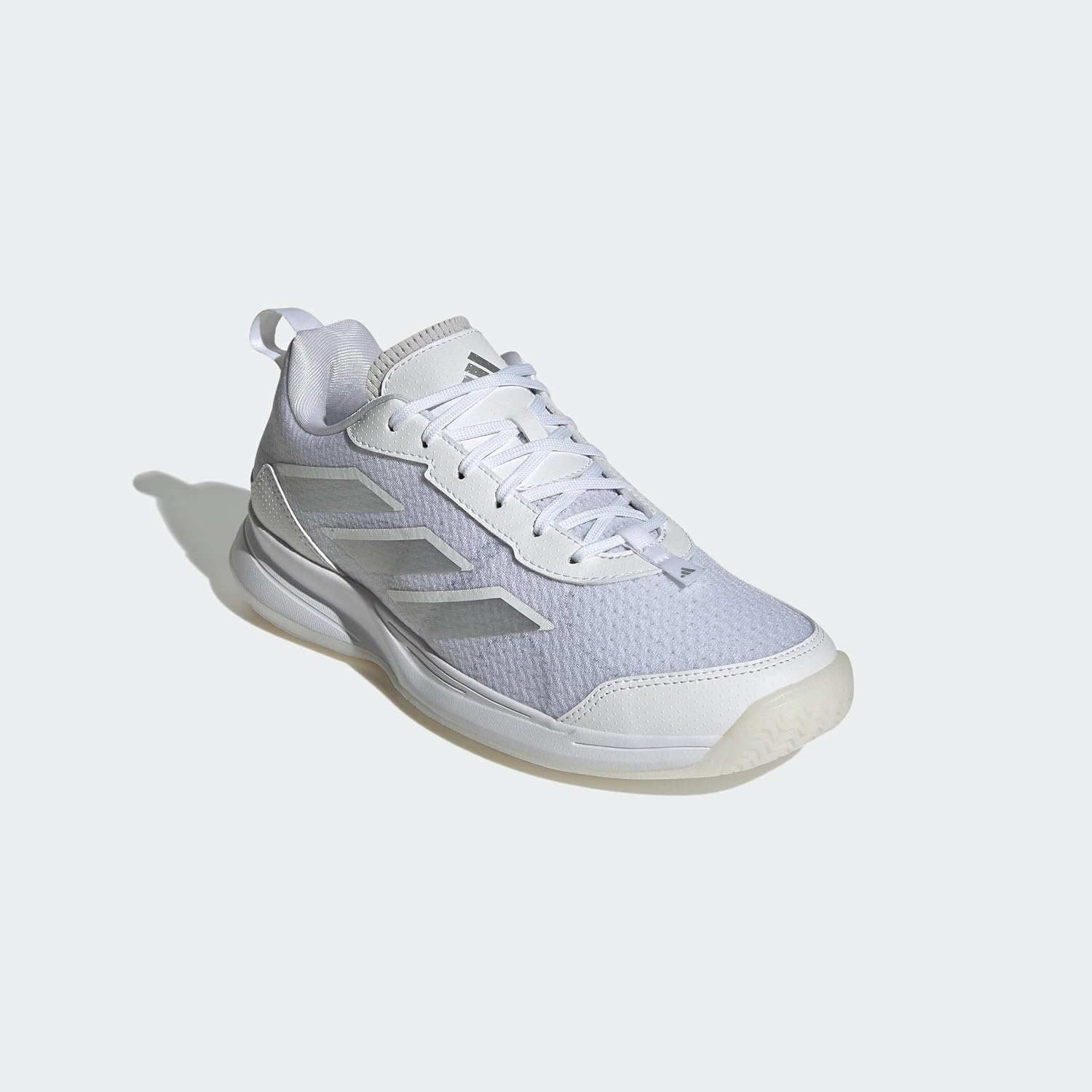 image:imageadidas Womens Avaflash Low Tennis Sneakers Shoes WhiteWhiteWhiteSilver Metallic