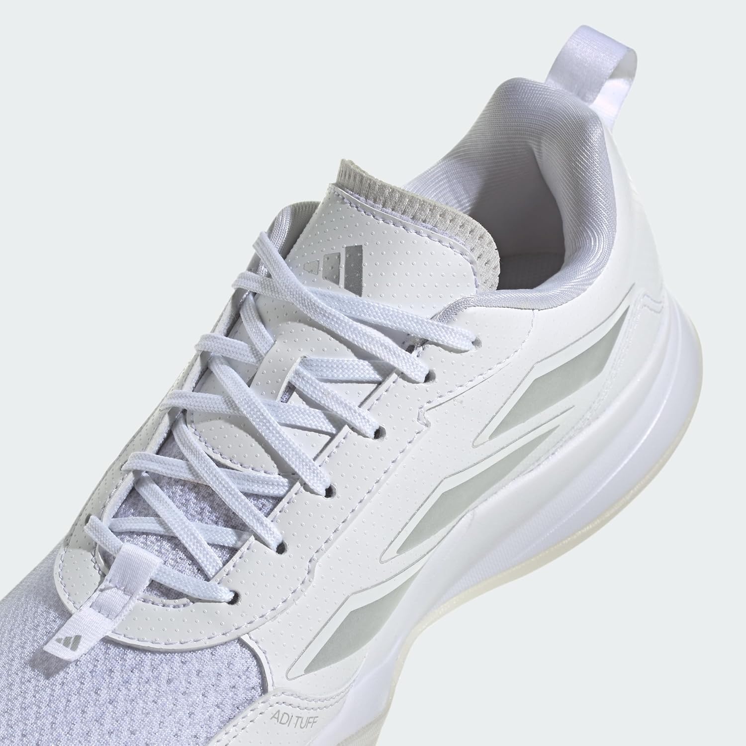 image:imageadidas Womens Avaflash Low Tennis Sneakers Shoes WhiteWhiteWhiteSilver Metallic