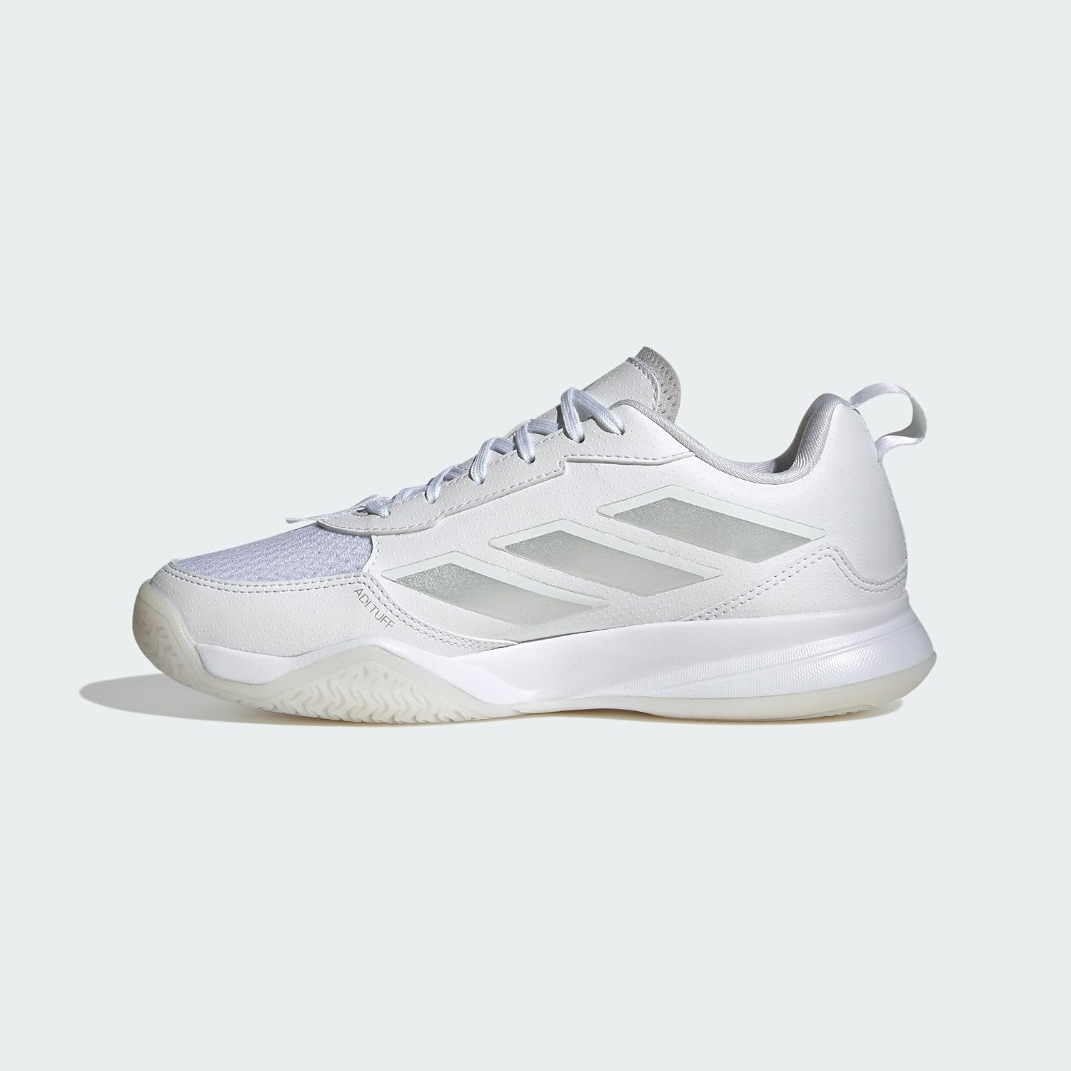 image:imageadidas Womens Avaflash Low Tennis Sneakers Shoes WhiteWhiteWhiteSilver Metallic