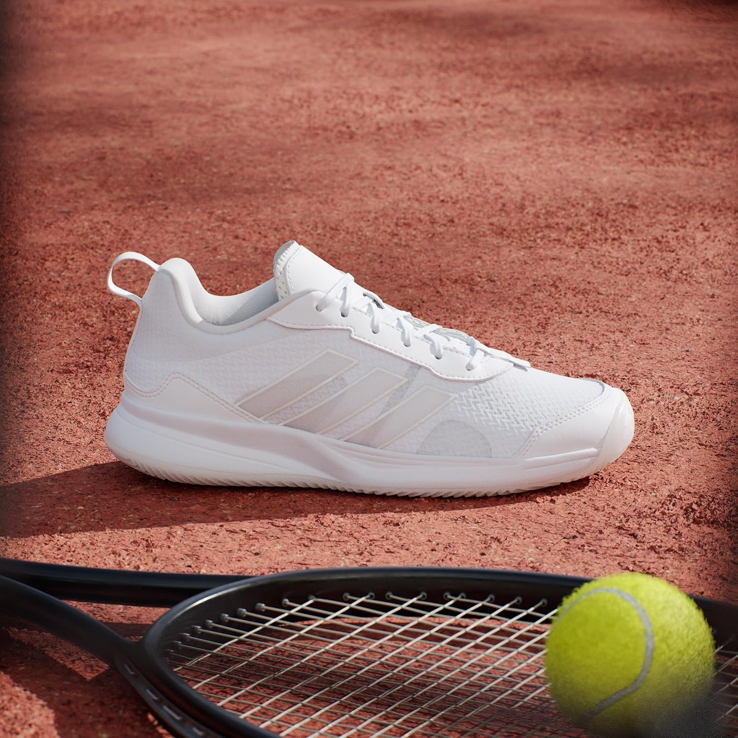 image:imageadidas Womens Avaflash Low Tennis Sneakers Shoes WhiteWhiteWhiteZero Metallic