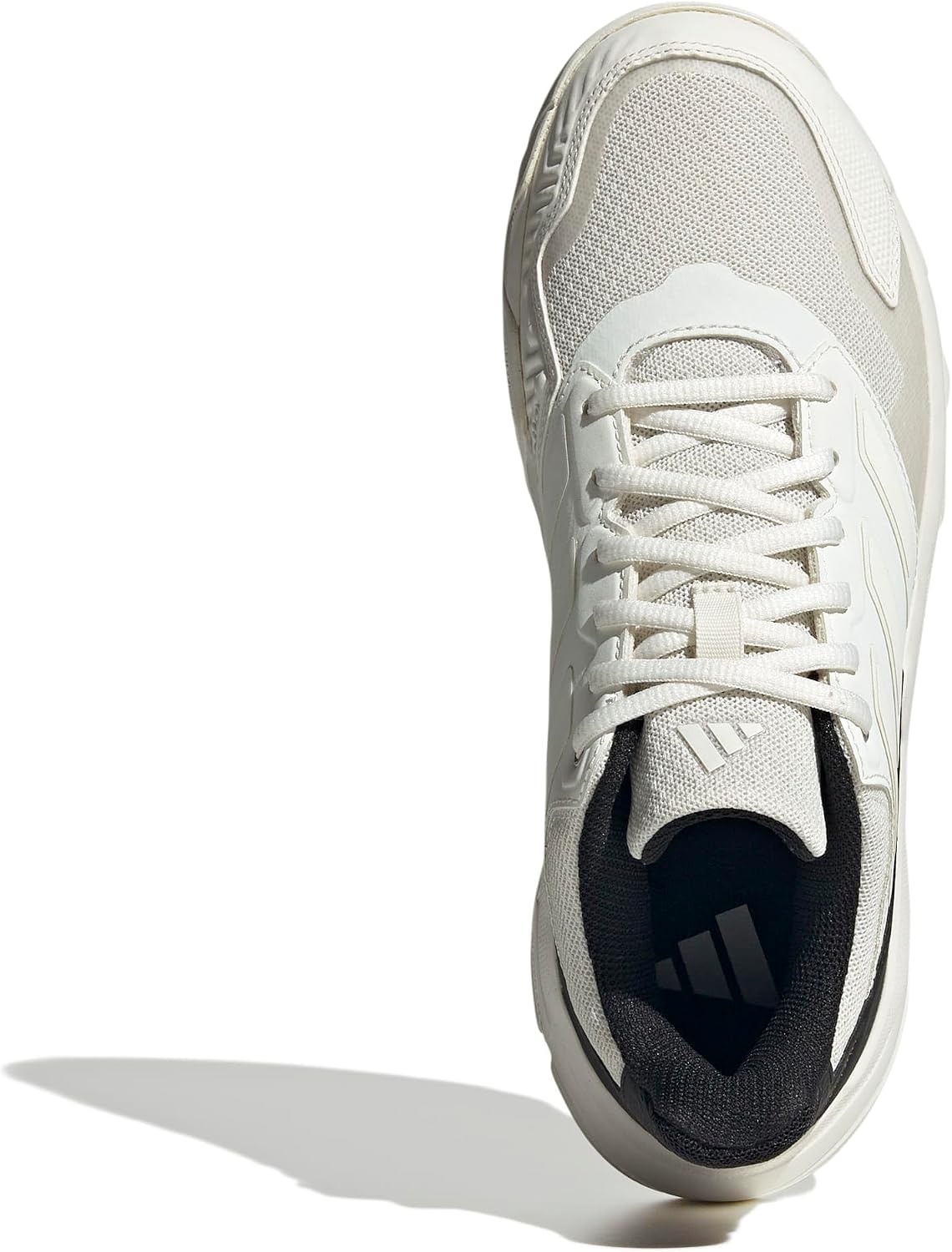 image:imageadidas Womens Courtjam Control 3 Tennis Sneakers Shoes White Tennis ShoesOff WhiteOff WhiteChampagne Metallic