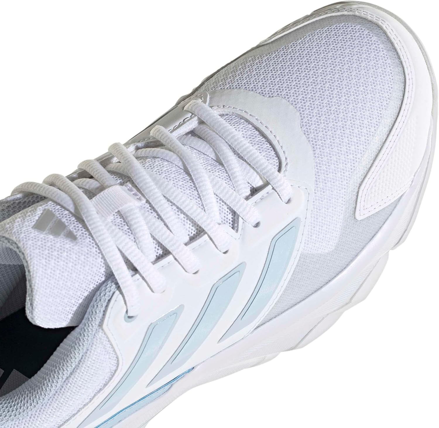 image:imageadidas Womens Courtjam Control 3 Tennis Sneakers Shoes White Tennis ShoesWhiteSilver Metallic