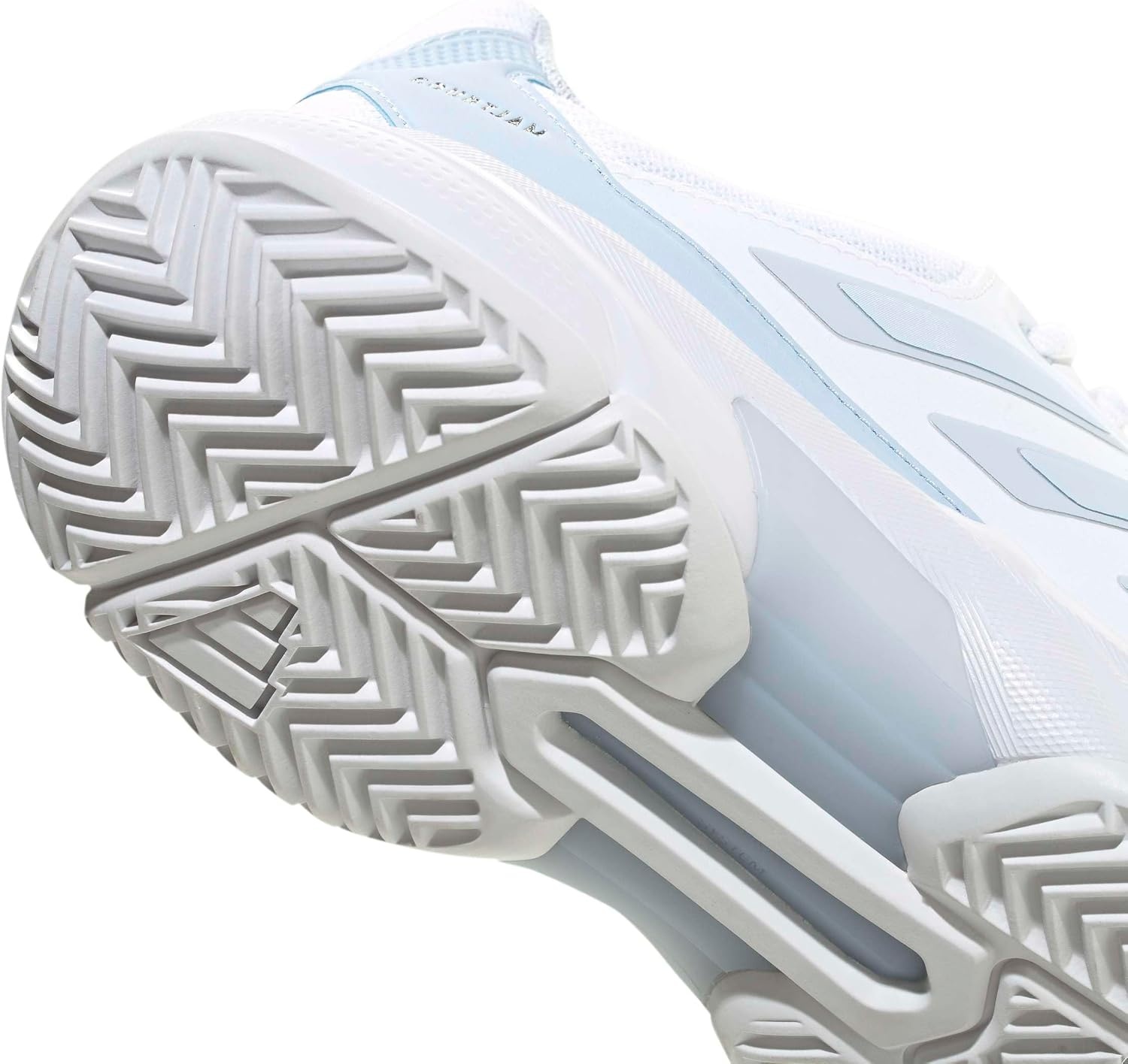 image:imageadidas Womens Courtjam Control 3 Tennis Sneakers Shoes White Tennis ShoesWhiteSilver Metallic