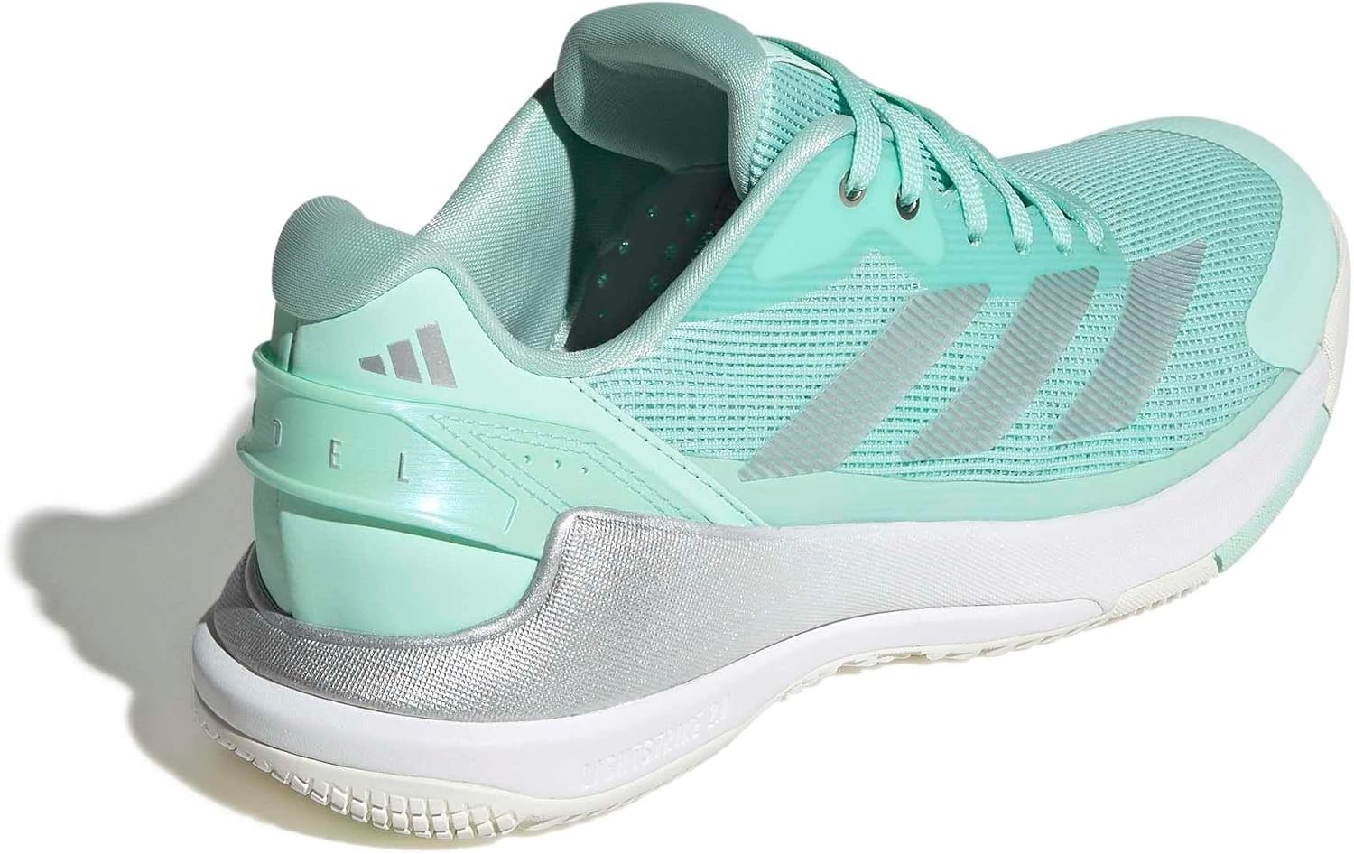 image:imageadidas Womens Crazyquick Lightstrike Padel Sneakers Shoes GreyClear MintSilver MetallicWhite