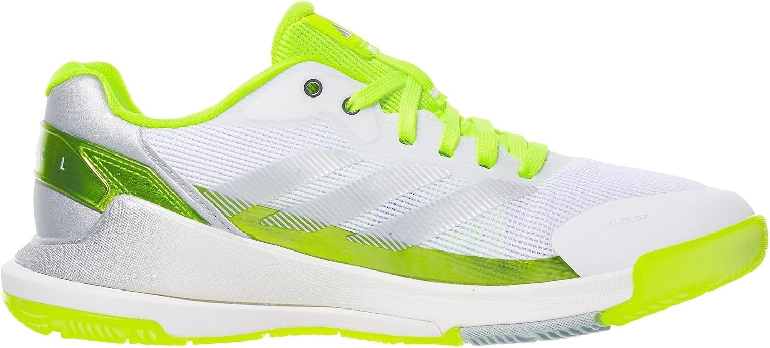 image:imageadidas Womens Crazyquick Lightstrike Padel Sneakers Shoes GreyLucid LemonSilver MetallicWonder Silver