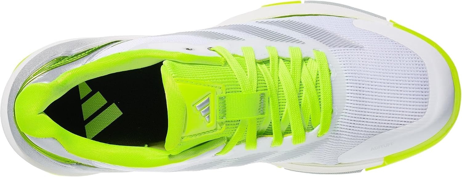 image:imageadidas Womens Crazyquick Lightstrike Padel Sneakers Shoes GreyLucid LemonSilver MetallicWonder Silver