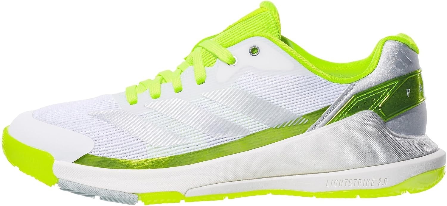 image:imageadidas Womens Crazyquick Lightstrike Padel Sneakers Shoes GreyLucid LemonSilver MetallicWonder Silver