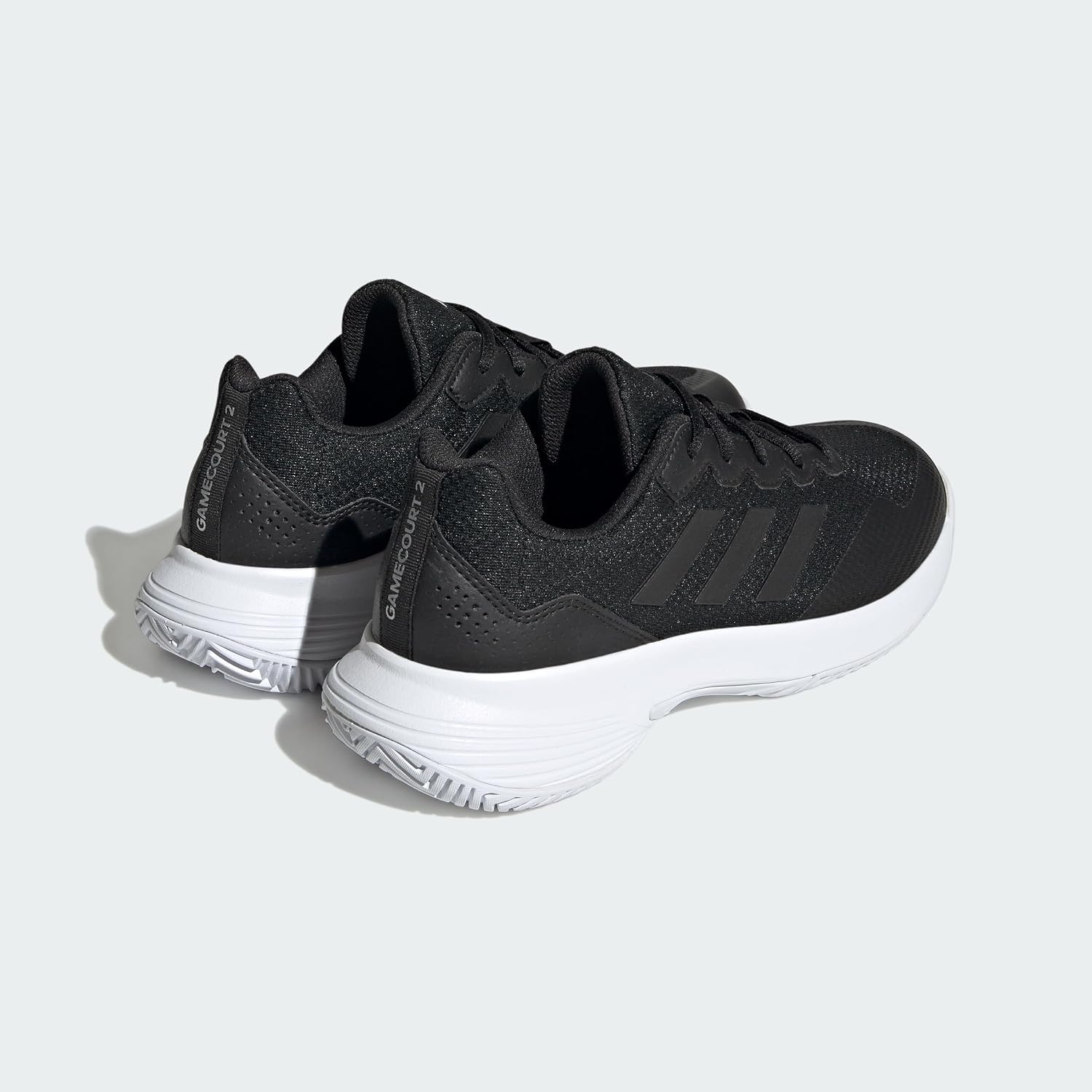 image:imageadidas Womens Gamecourt 2 Tennis ShoesCore Black Core Black Silver