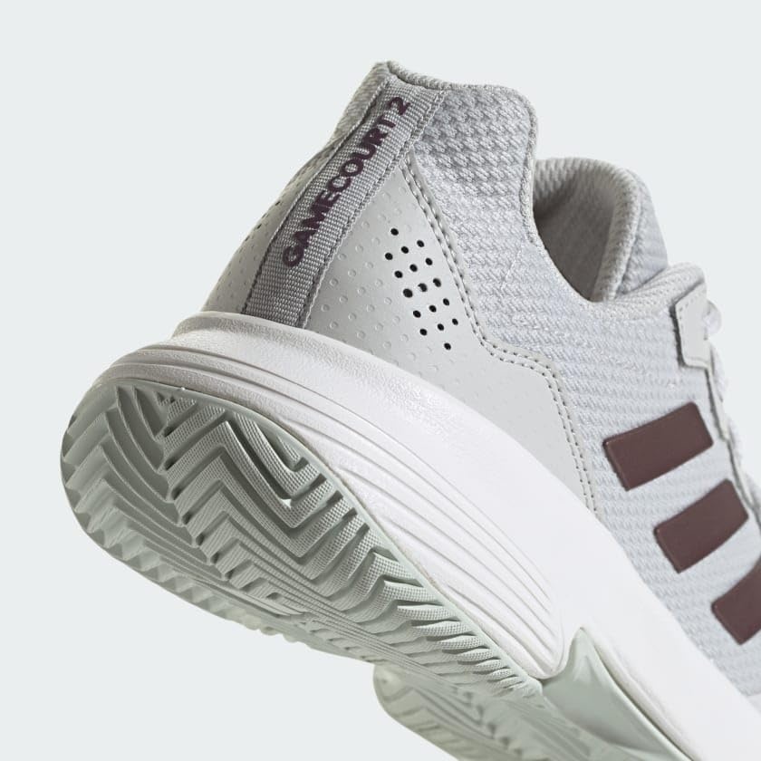 image:imageadidas Womens Gamecourt 2 Tennis ShoesGreyAurora MetallicWhite
