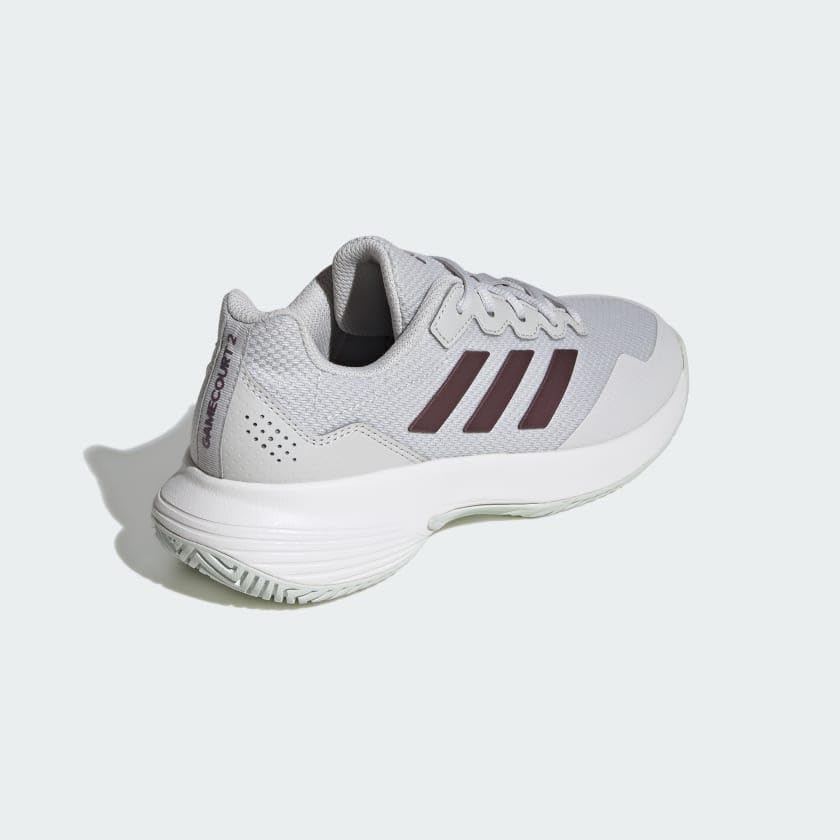 image:imageadidas Womens Gamecourt 2 Tennis ShoesGreyAurora MetallicWhite