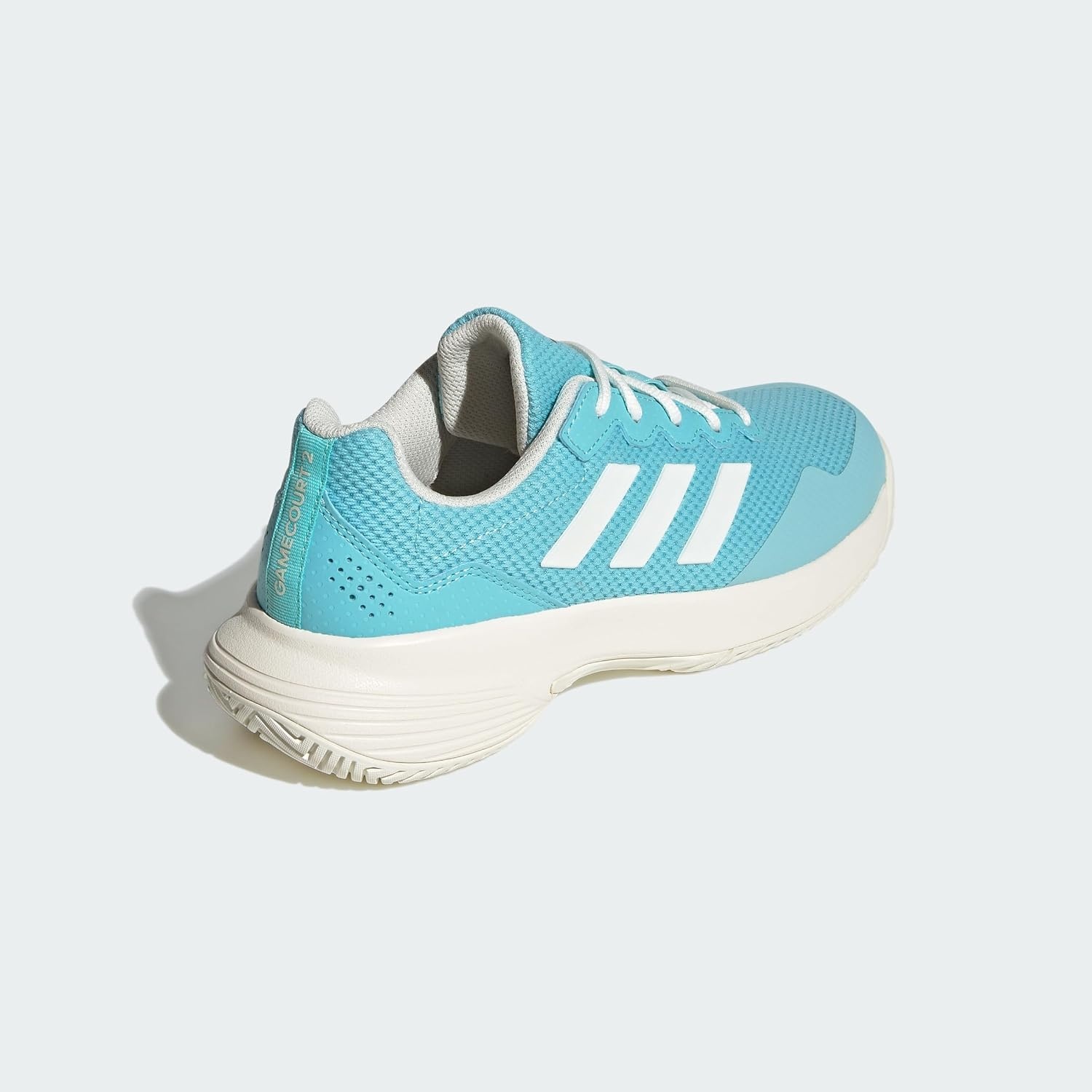 image:imageadidas Womens Gamecourt 2 Tennis ShoesLight AquaOff WhiteBright Red