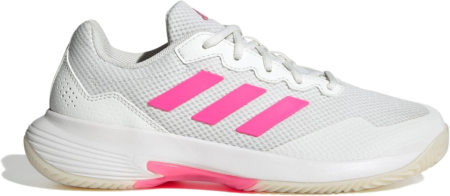 image:imageadidas Womens Gamecourt 2 Tennis ShoesWhiteLucid PinkBlack