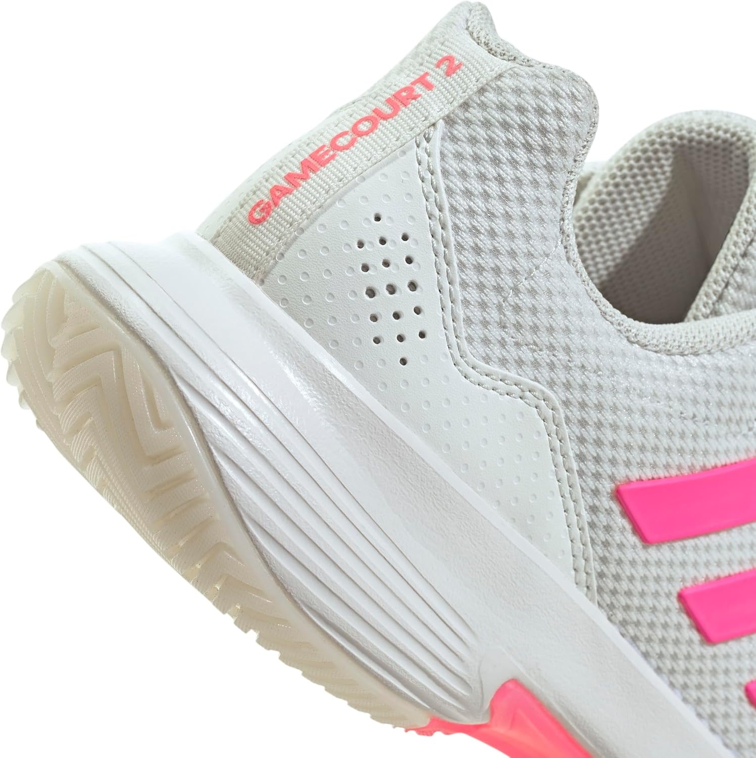 image:imageadidas Womens Gamecourt 2 Tennis ShoesWhiteLucid PinkBlack