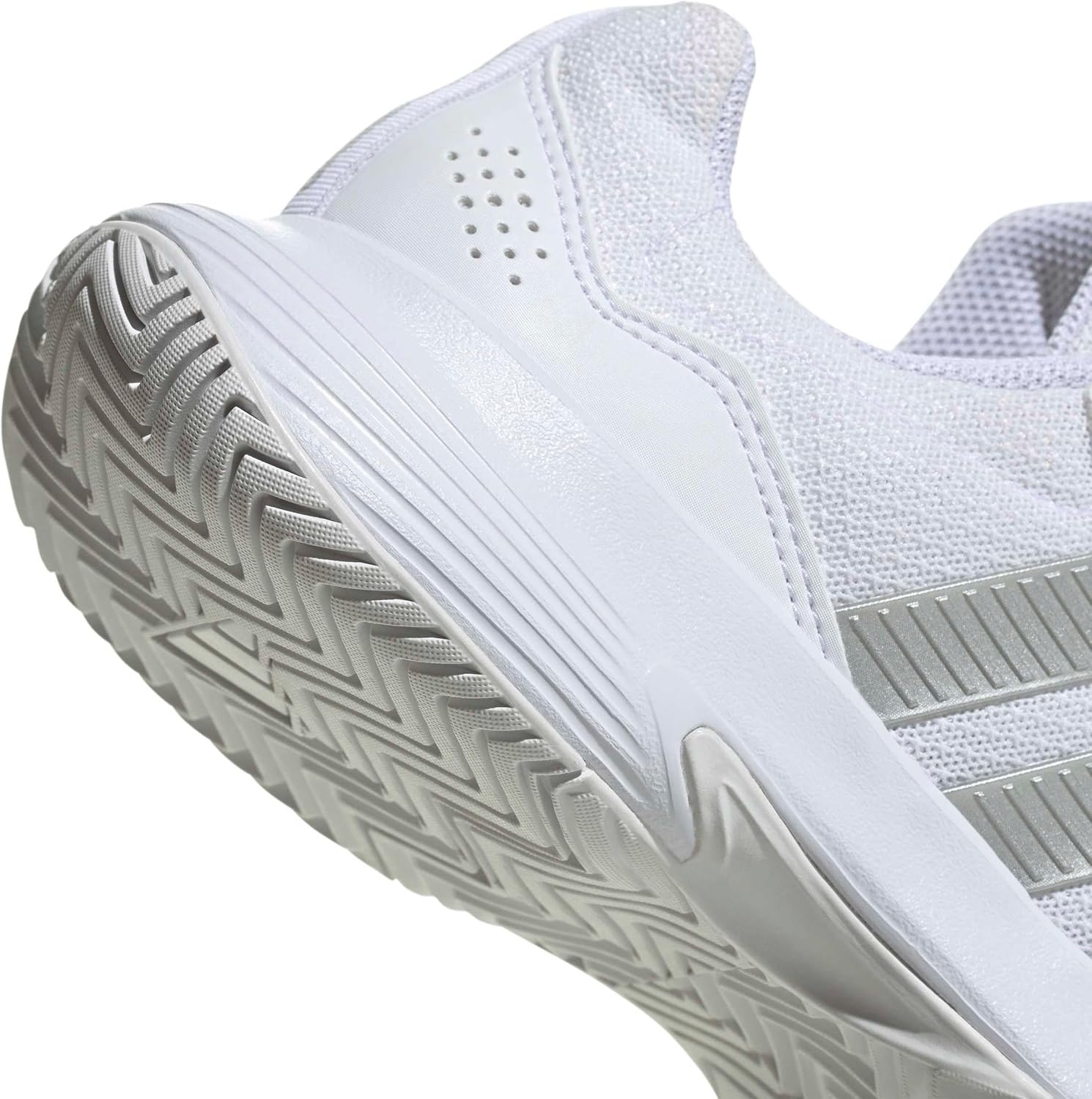 image:imageadidas Womens Gamecourt 2 Tennis ShoesWhiteSilver MetallicSilver Metallic