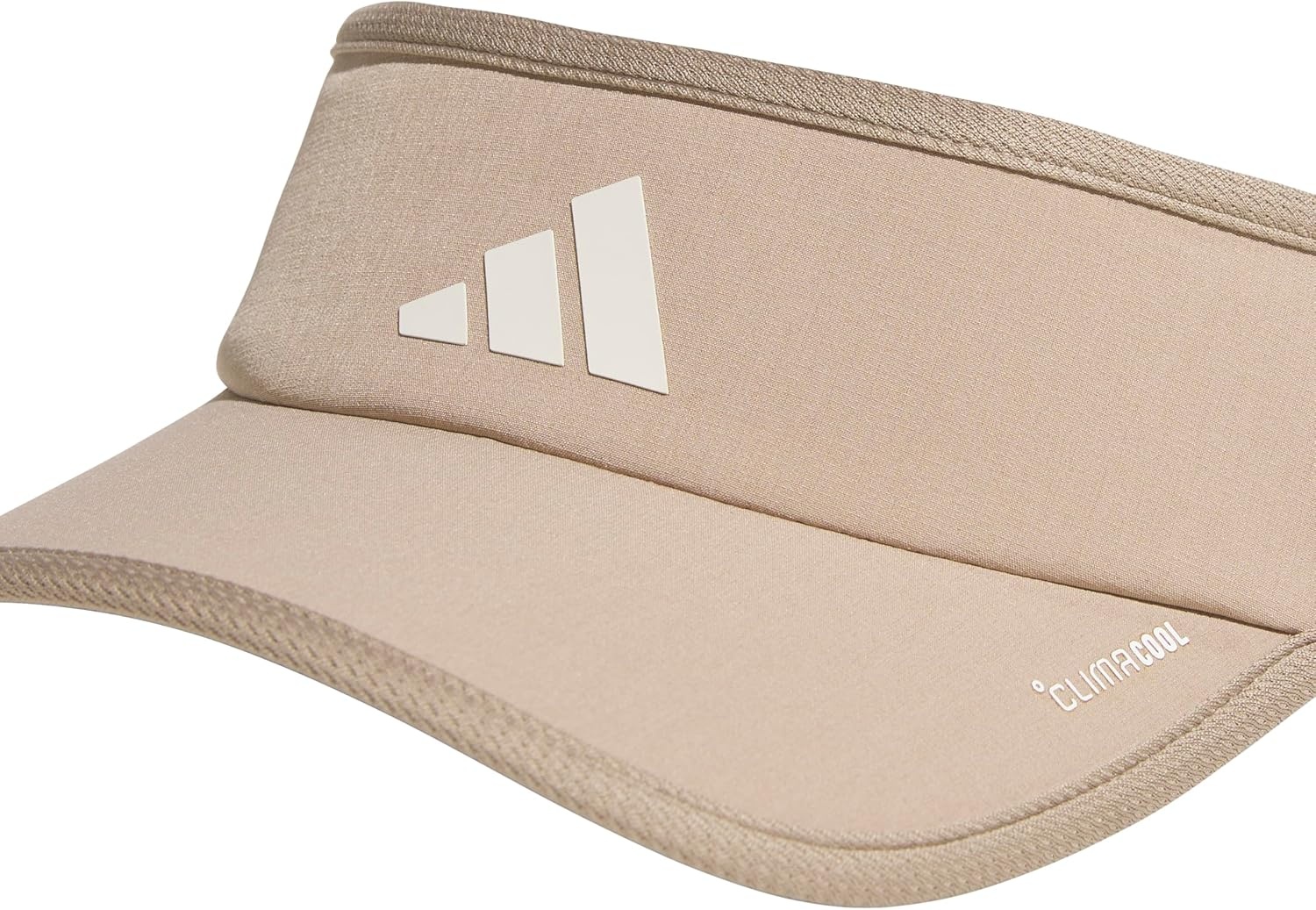 image:imageadidas Womens Superlite Visor OpenTop Design Adjustable Fit Perforated Build HookandLoop Closure AllDay Sun ComfortChalky BrownWhite3