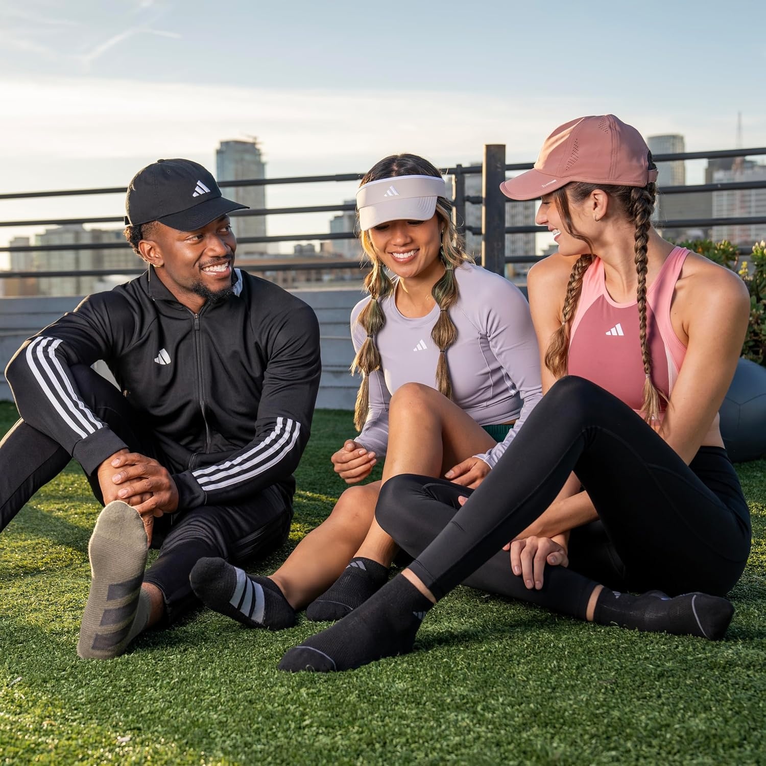image:imageadidas Womens Superlite Visor OpenTop Design Adjustable Fit Perforated Build HookandLoop Closure AllDay Sun ComfortChalky BrownWhite3