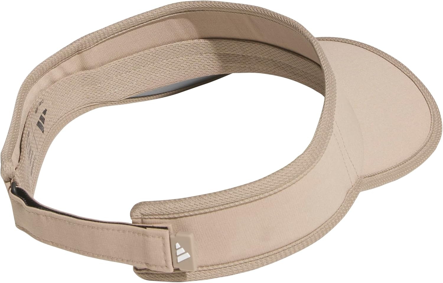 image:imageadidas Womens Superlite Visor OpenTop Design Adjustable Fit Perforated Build HookandLoop Closure AllDay Sun ComfortChalky BrownWhite3