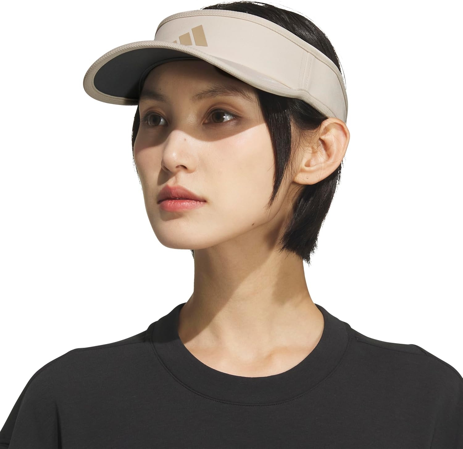 image:imageadidas Womens Superlite Visor OpenTop Design Adjustable Fit Perforated Build HookandLoop Closure AllDay Sun ComfortCrystal Linen BeigeTrace Khaki3