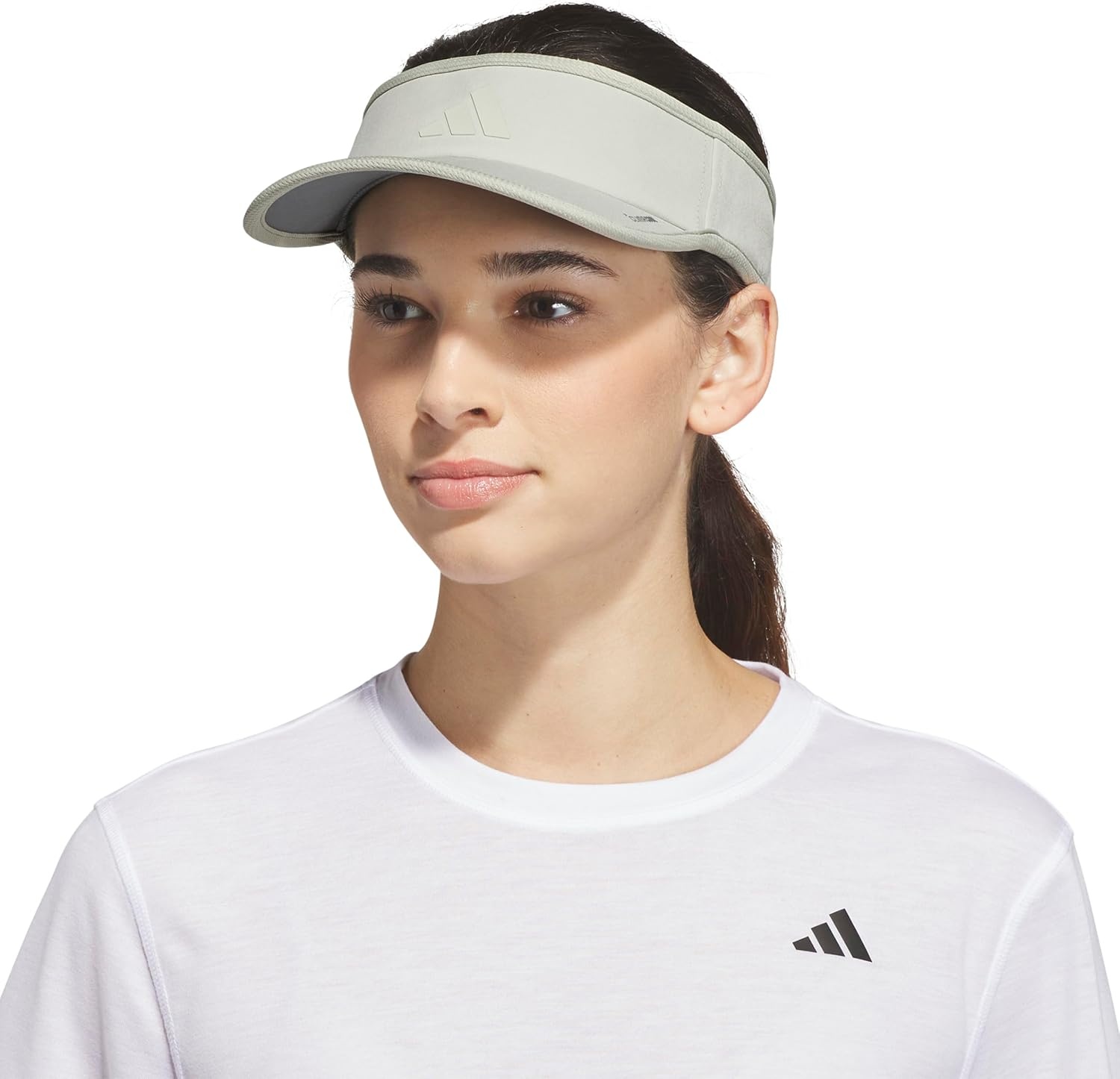 image:imageadidas Womens Superlite Visor OpenTop Design Adjustable Fit Perforated Build HookandLoop Closure AllDay Sun ComfortHalo GreenHalo Green3