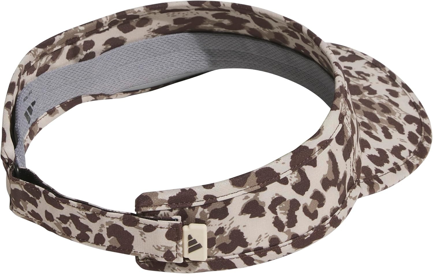 image:imageadidas Womens Superlite Visor OpenTop Design Adjustable Fit Perforated Build HookandLoop Closure AllDay Sun ComfortLeopard Crystal Linendark BrownDark Brown3