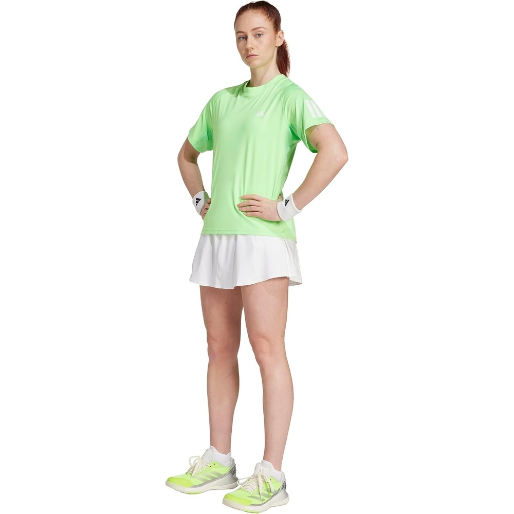 image:imageAdidas Womens Club Tennis Climacool 3Stripes TShirtLime Burst