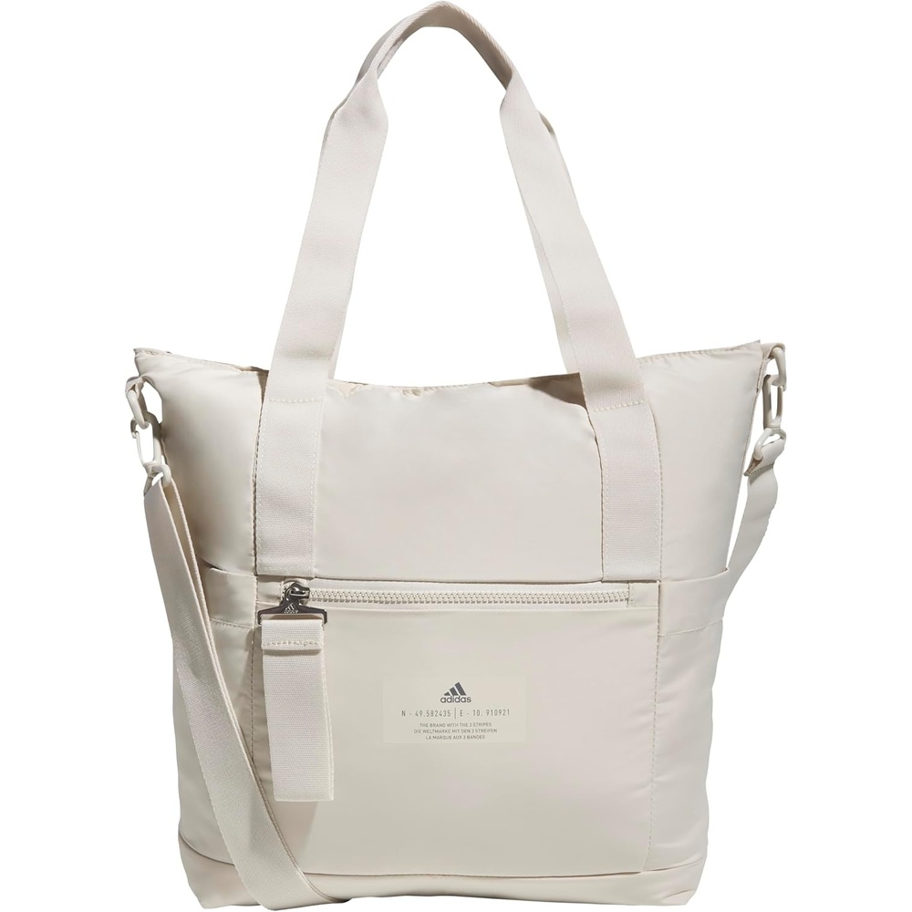 image:imageadidas All Me Tote  Roomy Interior Wears Two Ways Rolls With Your Suitcase Holds Your Laptop Open Top Tote Everyday amp Court ReadyAlumina BeigeGrey Four2