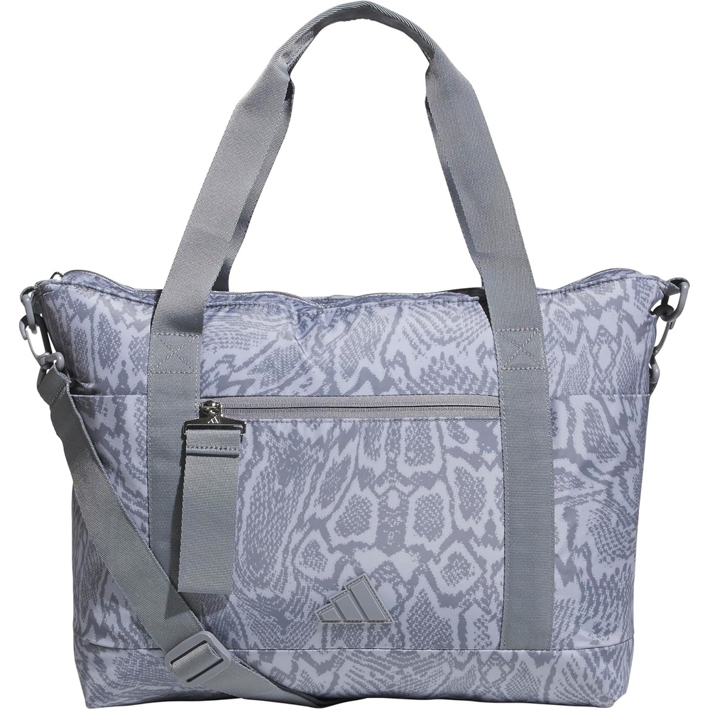 image:imageadidas All Me Tote Roomy Interior Wears Two Ways Rolls With Your Suitcase Holds Your Laptop Open Top Tote Everyday amp Court ReadyReptile Halo SilvergreyGrey3