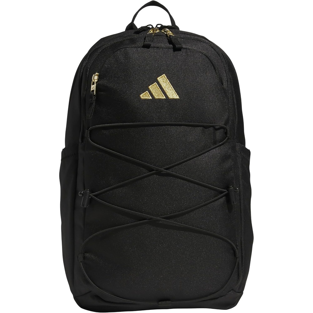 image:imageadidas Amplifier Backpack for Laptop School and Gym 28LBlackGold MetallicBungee