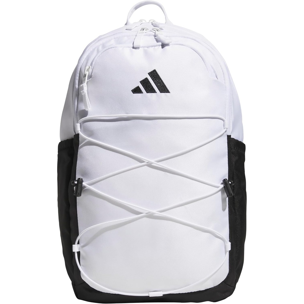 image:imageadidas Amplifier Backpack for Laptop School and Gym 28LWhiteBlackBungee