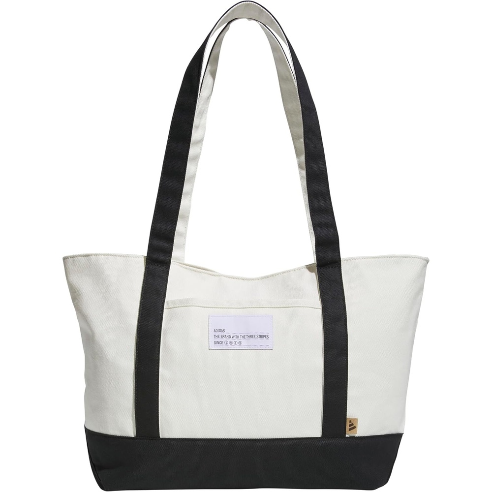 image:imageadidas Canvas Court Tote Bag Roomy Interior Interior Pockets Comfortable Straps Durable Build Everyday amp Court ReadyBlackOff White2Regular 28l