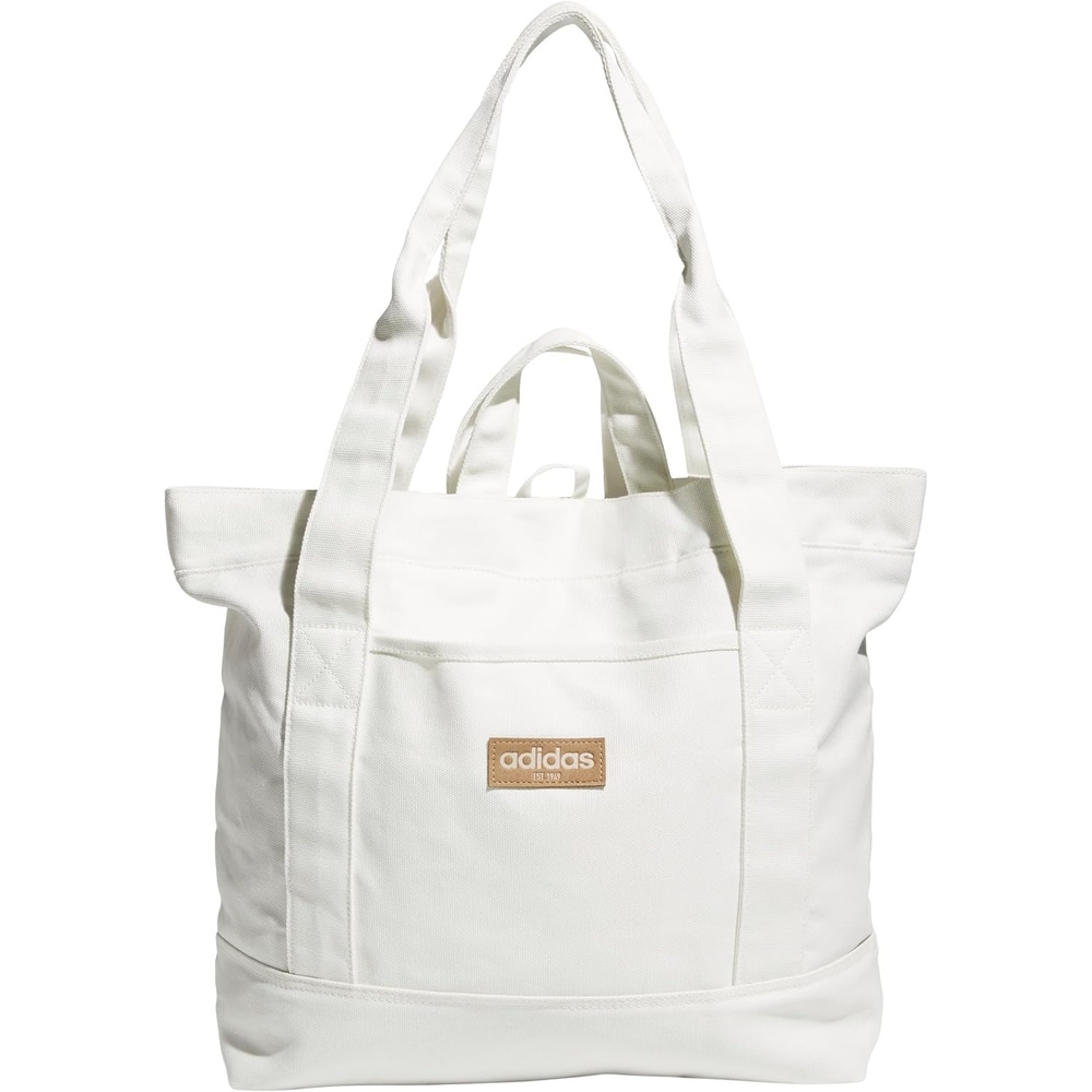 image:imageadidas Canvas Court Tote Bag Roomy Interior Interior Pockets Comfortable Straps Durable Build Everyday amp Court ReadyOff White1Regular 28l