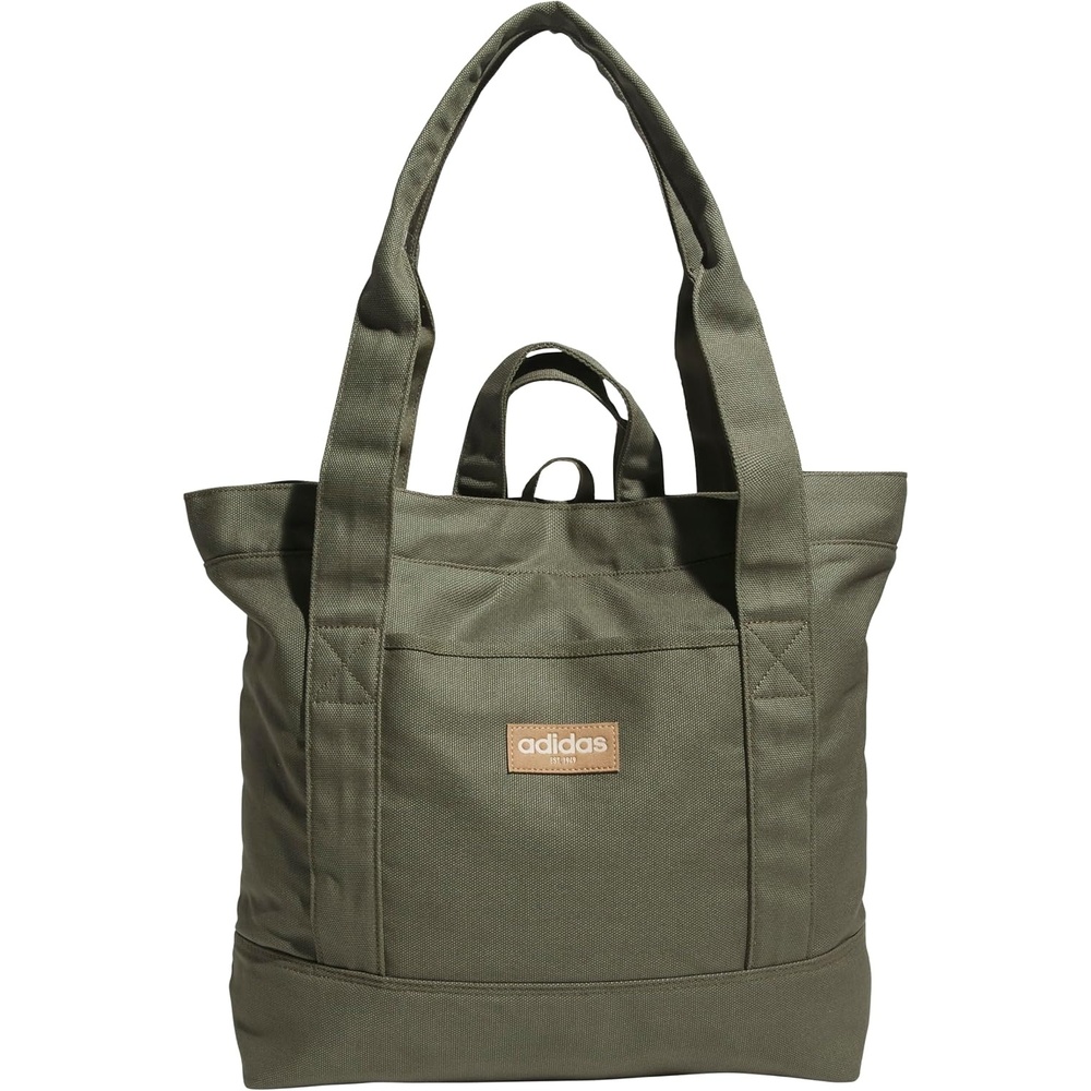 image:imageadidas Canvas Court Tote Bag Roomy Interior Interior Pockets Comfortable Straps Durable Build Everyday amp Court ReadyOlive Strata Green1Regular 28l