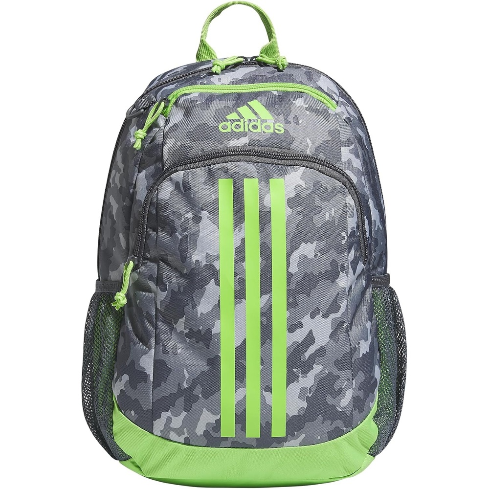 image:imageadidas Creator School Backpack 21L Padded Laptop Sleeve Durable Build RightSized For Kids Carries Comfortably Spills Wipe Away School Gym amp Travel ReadyEssential Camo GreyLucid Lime GreenOnix Grey2