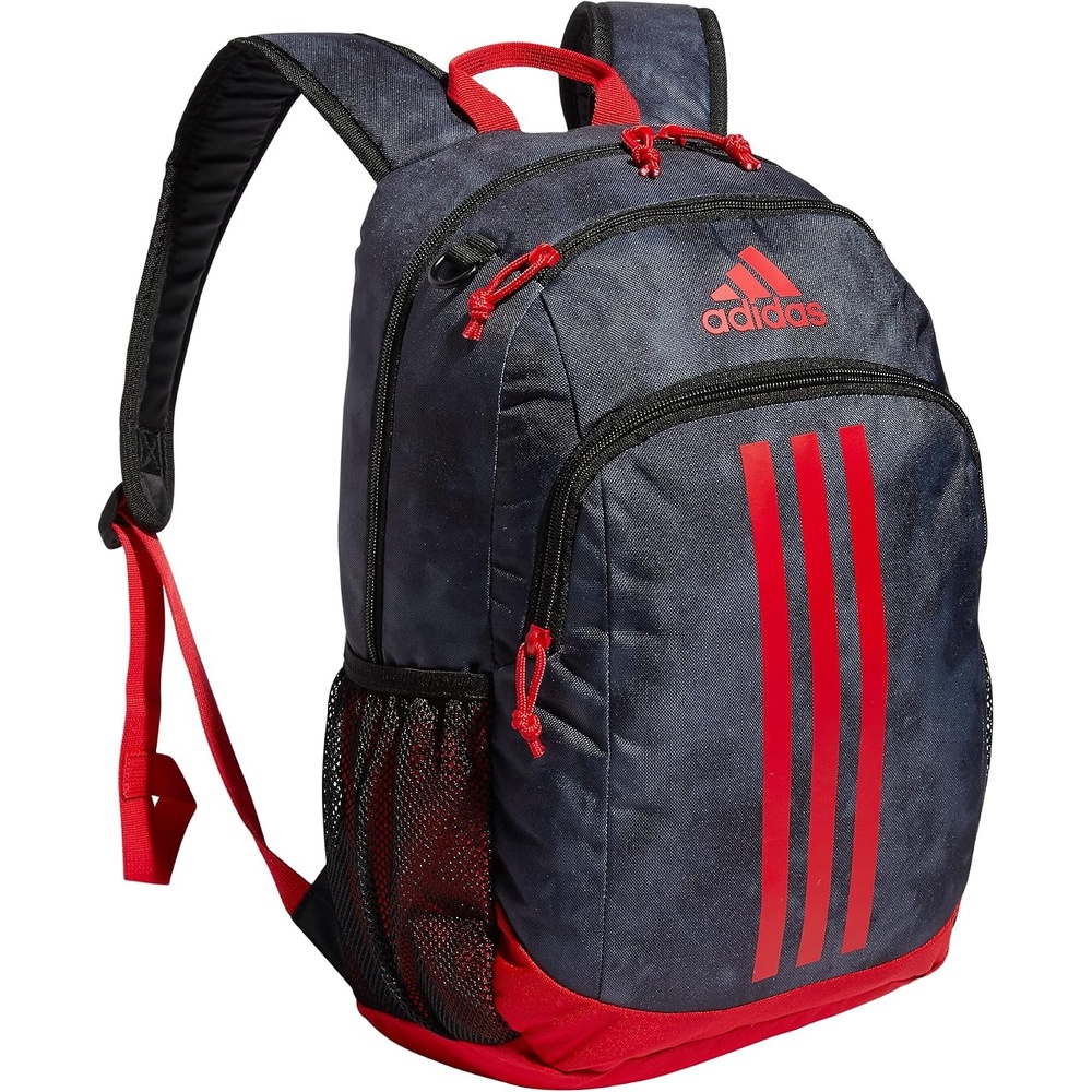 image:imageadidas Creator School Backpack 21L Padded Laptop Sleeve Durable Build RightSized For Kids Carries Comfortably Spills Wipe Away School Gym amp Travel ReadyStone Wash CarbonVivid Red2