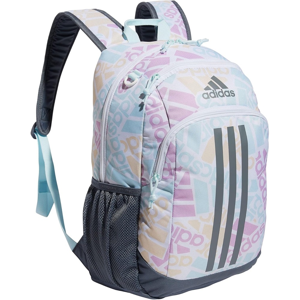 image:imageadidas Creator School Backpack 21L Padded Laptop Sleeve Durable Build RightSized For Kids Carries Comfortably Spills Wipe Away School Gym amp Travel ReadyAdi Multi CollageOnix GreyAlmost Blue2