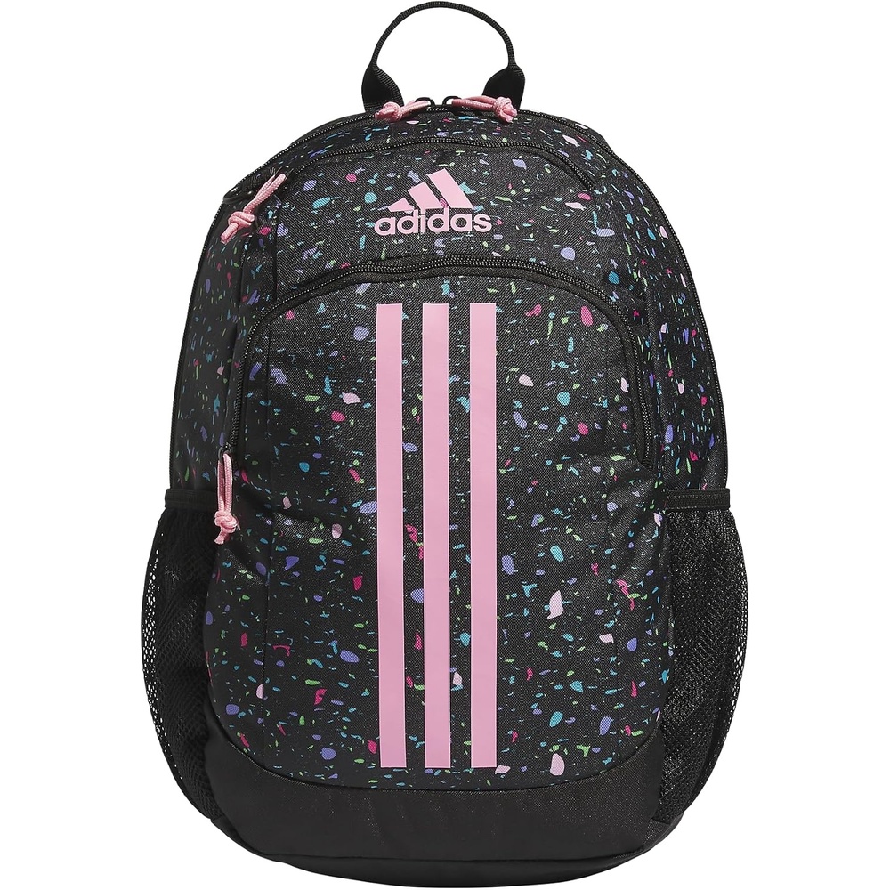 image:imageadidas Creator School Backpack 21L Padded Laptop Sleeve Durable Build RightSized For Kids Carries Comfortably Spills Wipe Away School Gym amp Travel ReadySpeckle BlackBliss PinkBlack2