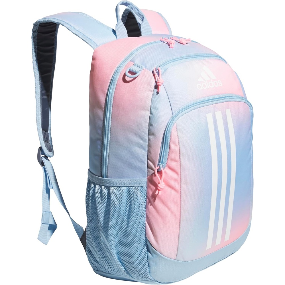 image:imageadidas Creator School Backpack 21L Padded Laptop Sleeve Durable Build RightSized For Kids Carries Comfortably Spills Wipe Away School Gym amp Travel ReadyDazed Gradient Clear SkyClear Sky BluePink Spark2